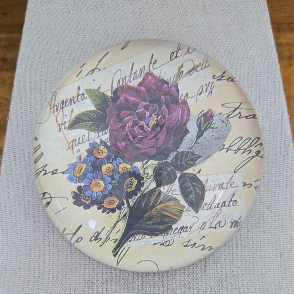Half Globe Glass Paperweight Vintage Design